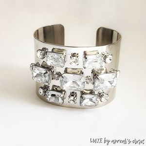 Banana Republic Bold Chic Faceted Jeweled Cuff BraceletI